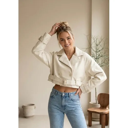 Giacca Effetto Pelle Donna 4 Stagioni